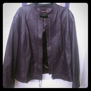 3xl Purple Leather Jacket